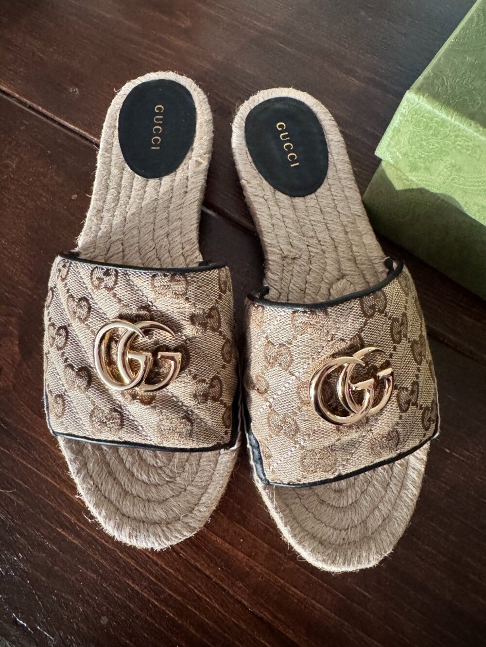 Pilar Original GG Canvas Espadrille Slide Sandal